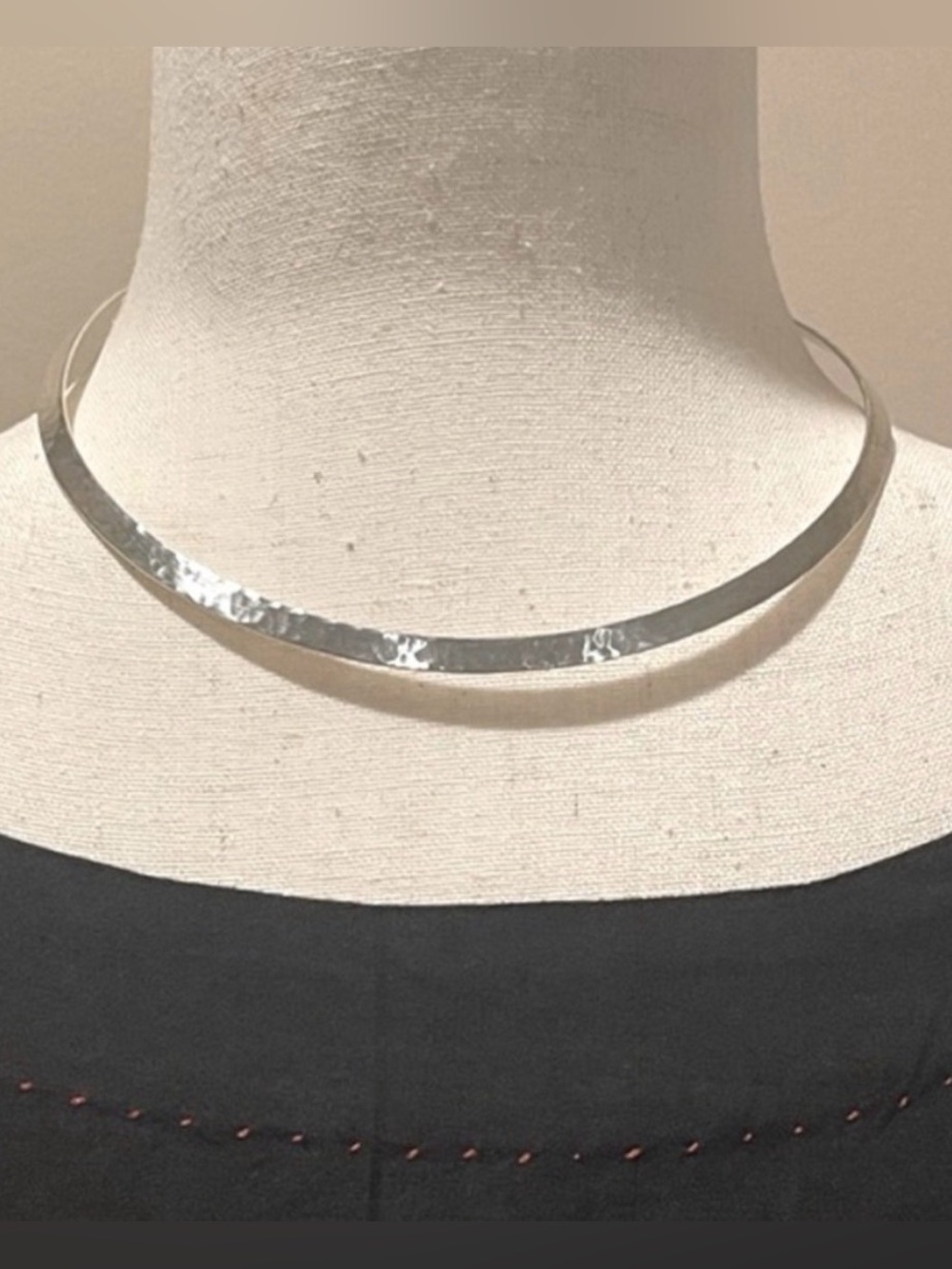 James Avery Hammered Sterling Silver Collar Necklace